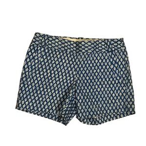J Crew Shorts Women's City Fit Chino Blue And White Size 2 Printed Shorts casual
